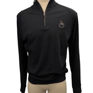 Fairway & Greene Otterkill Black Quarter Zip Up Golf Sweater- M